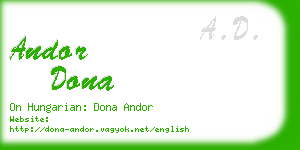 andor dona business card